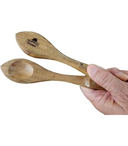 Cuillères musicales Instrument Avec Manche En Bois Percussion Avec