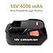 FLAGPOWER 2-Pack RIDGID 18V 4.0Ah Lithium Ion Replacement Battery for RIDGID 18V Drill R840087 R840083 R840086