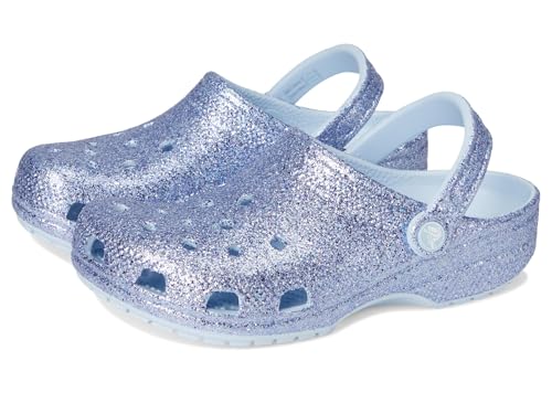 Crocs Unisex Kid Classic Glitter Clogs Blue