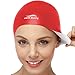 Reversible Silicone Swim Cap, Waterproof 2-in-1 Swimming Caps for Women with Carry Bag, Flexible Adult Swimmers Cap for Short and Medium Length Hair