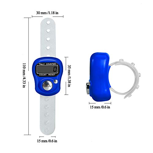 Electronic Finger Counter, 7-Pack Resettable 5 Digit LCD Electronic Digital Display Finger Hand Tally Counter Counting