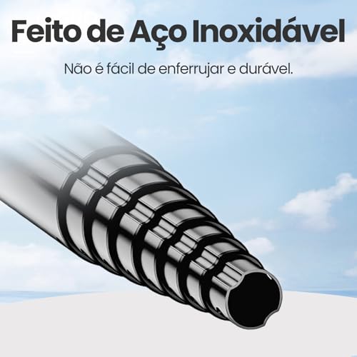 H'MASTON Tripe para Celular Pau de Selfie com Iluminação Bastao de Selfie com Controle Remoto Bluetooth e Duplo Luz LED Ajustável ZP-13 (PRETO)