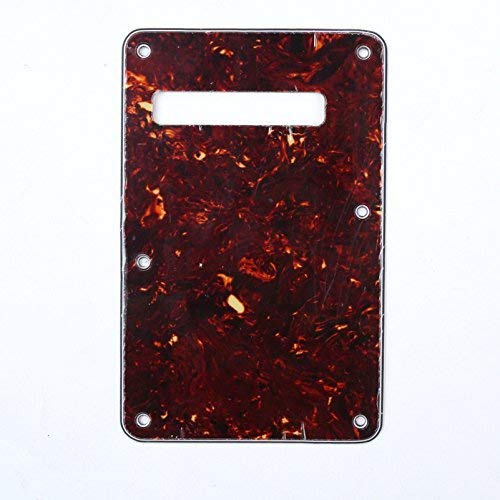 Musiclily 6 Hole Strat Back Plate Tremolo Spring Cover for Fender USA/Mexican Standard Stratocaster Modern Style Electric Guitar, 4Ply Tortoise Shell โ image 1