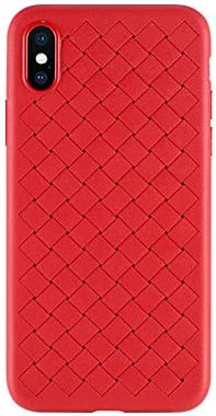 YALTOL IPhone XS Glass Mesh Woven Leather Mobile Phone Case Super Soft Protective Cover For IPhoneXS/XR/XS Max Anti-Drop Wear Protection Mobile Phone Black Red Blue,Red,IPhoneXsMAX [Energy Class A]