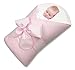 BundleBee Baby Wrap Swaddle Blanket, Pink, 0-4 Months