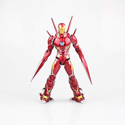 SPFOZ Movie model, PVC children's toy collection statue, desktop decorative toy statue toy model character sculpture, red MK 50 Iron Man (17cm)