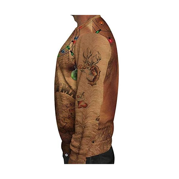 Mens Funny Sweatshirt Christmas Sweater 3D Print Long Sleeve Crewneck Novelty Pullover Shirt - Image 4