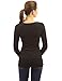 PattyBoutik Mama Notch Neck Trim Button Maternity Top (Black M)