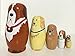 5pcs Cute and Funny Wooden Dog Stacking toys/Russian nesting dolls/Matryoshka gifts for kids(Multicolor)
