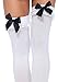 Leg Avenue Womens Chiffon Ruffle and Satin Bow Thigh Highs