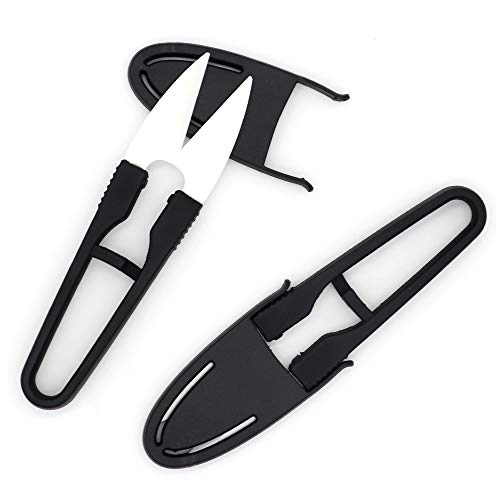 foxany Bonsai Scissors, Garden Trimming Scissors, Pruning Shears Ceramic Blades, Succulent Cutting Tool, Pruner for Bud and Leaves Trimmer