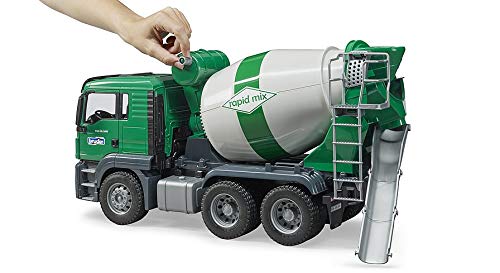 bruder 03710 - Man TGS Betonmisch-LKW - 1:16 Betonmischer Baufahrzeug Baustelle Lastwagen Mischwagen Truck Transporter – Bild 4