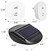 WJLING Upgraded Solar Motion Sensor Alarm, Solar LED Lights, Wireless Driveway Alarm, Outdoor Indoor Weatherproof Business Detect Alert with 2 Sensor and 1 Receiver,38 Chime Tunes - LED Indicators