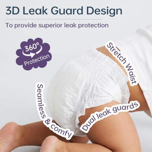 DRYPER Organic Newborn Diapers Size 1 (3-5 kg), Ultra Thin, Soft and Hypoallergenic for Sensitive Skin, Moisture Indicator, 180 Premium Day & Night Diapers