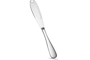 Chargenyang Stainless Steel Butter Spreader Knife 3 in 1 Curler Multi-Function Butter Knife Slicer Butter Knife with Serrated