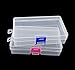 yueton Pack of 2 Plastic Transparent Storage Box Jewelry Craft Nail Art Beads Container Organizer