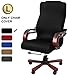 CAVEEN Office Chair Cover Computer Chair Universal Boss Chair Cover Modern Simplism Style High Back Large Size (Chair not Included) Black Large