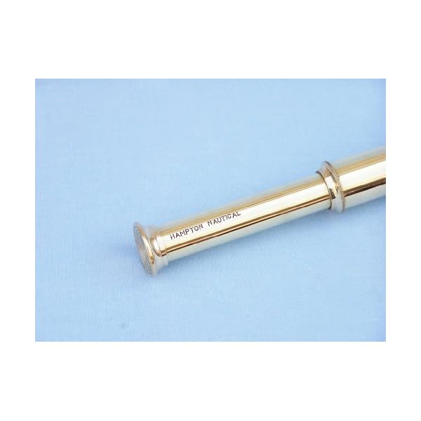 Hampton Nautisches Captain 's Messing Spyglass Teleskop mit Rosenholz Box, 38,1 cm Messing – Bild 5