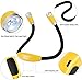 LEDGLE LED Neck Light for Reading Rechargeable Neck Flashlight for Knitting, 3 Adjustable Brightness, Flexible Soft Silicone Arms - for Reading Knitting Crocheting Camping Repairing (Yellow)