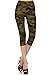 Leggings Depot High Waisted Camouflage & Multiple Print Leggings for Women-Capri-N021, Camouflage Army, Plus Size