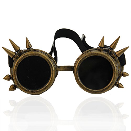 Best-topshop Vintage Victorian Rivet Steampunk Sunglasses Welding Gothic Style Cosplay (Copper)