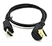 Poyiccot HDMI 2.0 Male to Male Cable 90 Degree, 2 Feet / 60cm HDMI Male to Male Downward Angle Cable 60Hz, 4K * 2K Gold Plated High Speed (M/M Down)