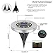 Solar Ground Lights,8 LED Disk Lights Solar Powered Waterproof Garden Pathway Outdoor in-Ground Lights with Light Sensor (Bright White 8 Packs)