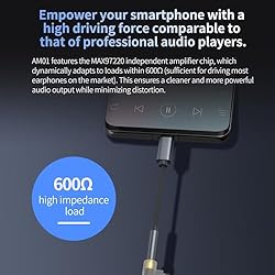 KZ AM01 USB C to 3.5mm Audio Adapter, 32bit/384kHz