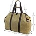MYFIREPLACEDIRECT Waxed Canvas Log Carrier Tote Bag, Extra Large Durable Firewood Holder with Handles and Shoulder Strap, Heavy Duty Wood Carrying Bag for Fireplaces & Wood Stoves Khaki