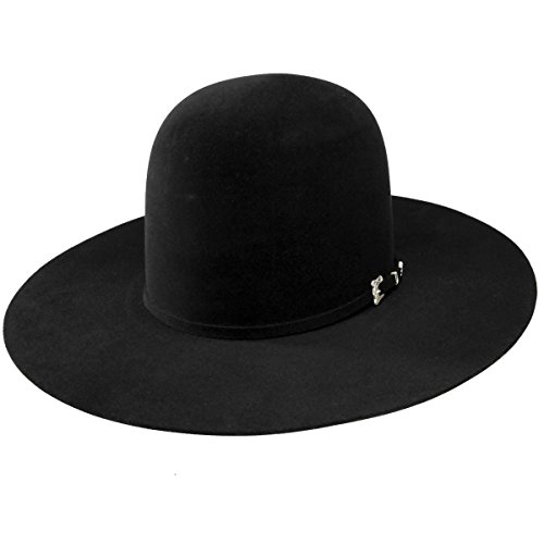 Resistol Mens 20X Gold 4 1/4 Brim Open Crown Felt Cowboy Hat 71/8 Black