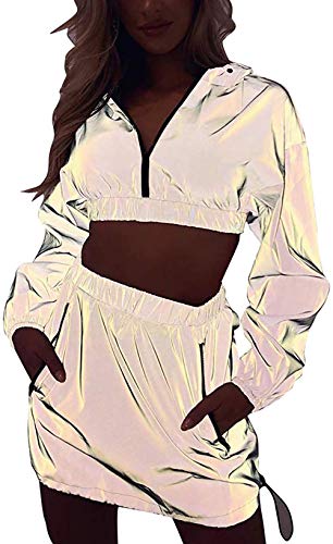 Women Sexy Rave Reflective Piece Outfit Long Egypt Ubuy