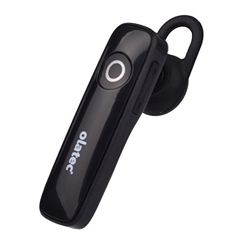 Olatec Bluetooth Wireless Headset Built-in Mic Lightweight Earpiece Sport Earphones Noise Cancelling In-ear Earbud With Ear Hooks Black - 00E21BLACK