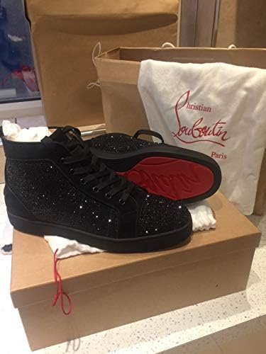 Christian Louboutins Black Strass Mens Flat Strass