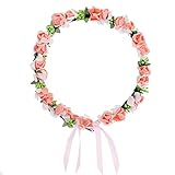 AWAYTR Flower Wreath Headband Floral Crown Garland Halo for Wedding Festivals