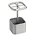 iDesign Gia Brushed Stainless Steel Divided Toothbrush Stand - 2.5