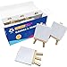 AUREUO Mini Canvas and Easel Set - 4x4 Inch/ 12 Pack - 2/5 Inch Profile Small Square Canvas with Display Stand - Art Gift Set Bulk Pack Canvases for Acrylic Painting & Craft