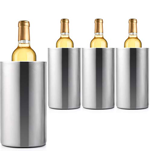 Jolitac 4 Pack Wine Chiller Bucket, Stainless Steel Double Wall Wine