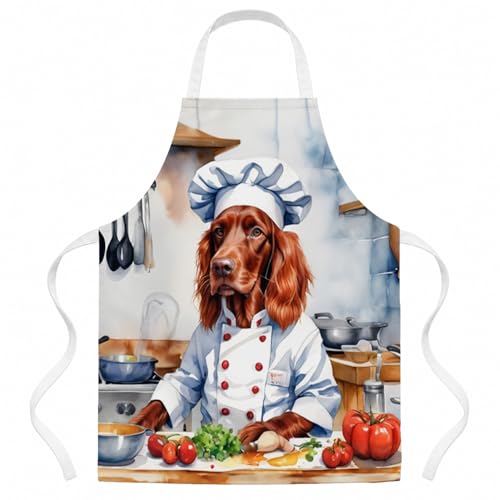 Caroline's Treasures Irish Setter The Chef Apron Cooking Kitchen Server Baking…