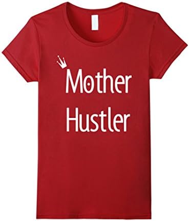 Womens Mother Hustler Crown Shirt For Mamas XL Cranberry