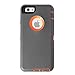 MAXCURY Case for iPhone 6, Heavy Duty Shockproof Portective Case for iPhone 6/6S (4.7 Inch) with Built-in Screen Protector - Charcoal and Orange