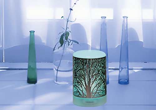 Revesun Aroma Essential Oil Diffuser Ultrasonic Air Humidifier with color changing mood light Ultrasonic Purifier Oil Aroma Diffuser Tree Pattern