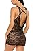 Avidlove Women's Babydoll Set Deep V Lingerie Dress Lace Sleepwear Strappy Chemises