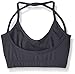 Gia Mia Dance Girls' Big Cross Back Bra Top, Black, Small