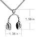 Hip Hop Headphone Pendant Necklace DJ Music Wireless Earphone Chain Necklace