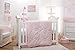 NoJo Chantilly Lamp Base and Shade, Pink, White