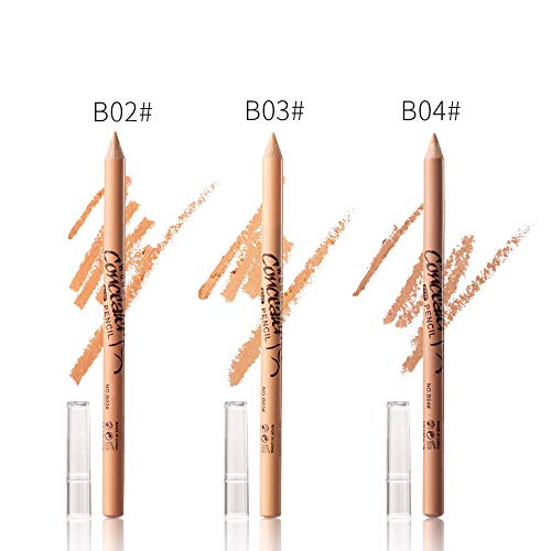 3 PCS Wonder Concealer Pencil, Concealer Stick Set, Waterproof Full Coverage Foundation Concealer for Eye Dark Circles Spot & Imperfections, Scar (B04#) - Thumbnail 7