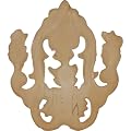 Ekena Millwork ONL05X06X01FL 5 3/4-Inch W by 6 1/2-Inch H by 5/8-Inch P Flower Drop Onlay
