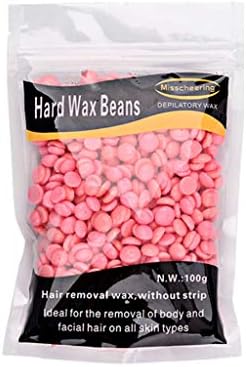 FUJOY Professional Hard Wax Beads, Stripless Depilatory Waxing Pellets Solid Film Beans No Strip,Painless Gentle Hair Removal of Full Body, Face & Bikini Line for Women or Men (D-Pink)