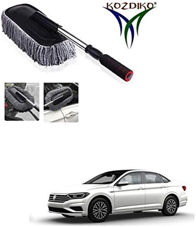 Kozdiko Microfibre Duster with extendable Handle Set of 1 Pc for Car and Home Cleaning Dry and Wet Mop for Volkswagen New Jetta (2015-Present)
