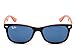 Ray-Ban Junior RJ9052S New Wayfarer Square Sunglasses, Blue On Orange/Blue, 47 mm